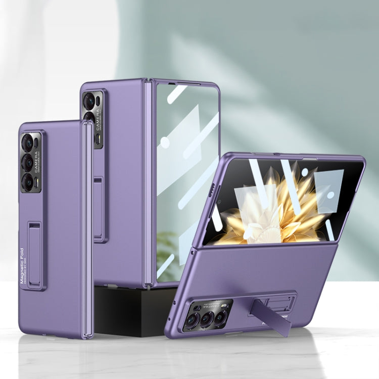 For Honor Magic V2 GKK Integrated Ultra-thin Folding Phone Case with Stand(Purple) - Honor Cases by GKK | Online Shopping UK | buy2fix