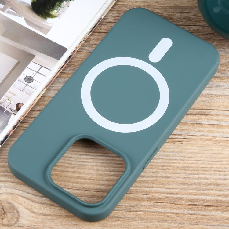 For iPhone 15 Pro Max MagSafe Liquid Silicone Phone Case(Deep Green) - iPhone 15 Pro Max Cases by buy2fix | Online Shopping UK | buy2fix