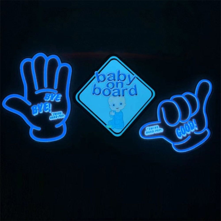 EL Luminous Car Stickers Cold Light Car Stickers Car Luminous Pattern Decoration(NO KISS) - Decorative Sticker by buy2fix | Online Shopping UK | buy2fix