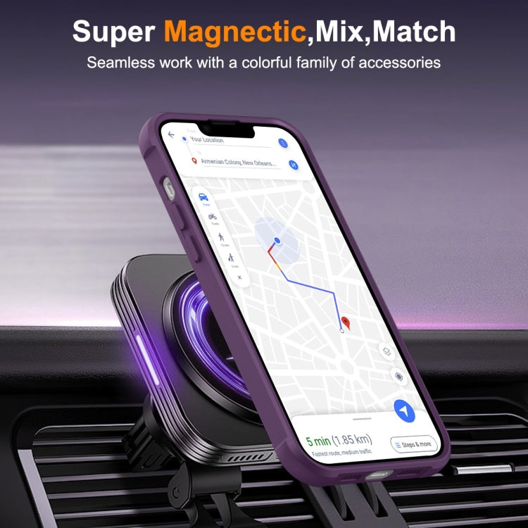 For iPhone 14 / 13 MagSafe Magnetic Phone Case(Purple) - iPhone 14 Cases by buy2fix | Online Shopping UK | buy2fix