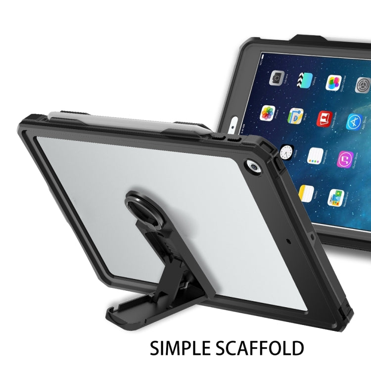For iPad 10.2 RedPepper Shockproof Waterproof PC + TPU Protective Case with Lanyard & Pen Tray & Holder(Black) - iPad 10.2 Cases by RedPepper | Online Shopping UK | buy2fix