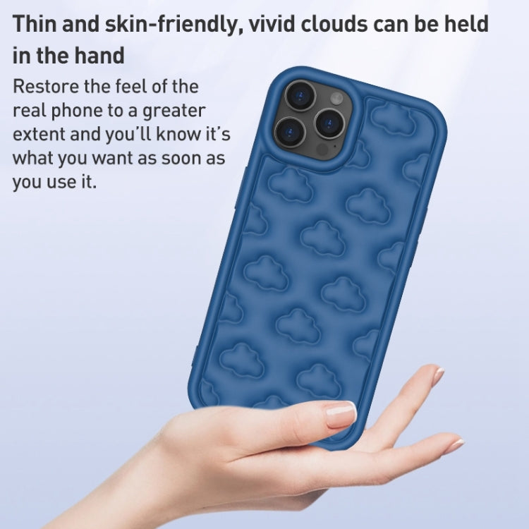 For iPhone 15 Pro Max 3D Cloud Pattern TPU Phone Case(Purple) - iPhone 15 Pro Max Cases by buy2fix | Online Shopping UK | buy2fix