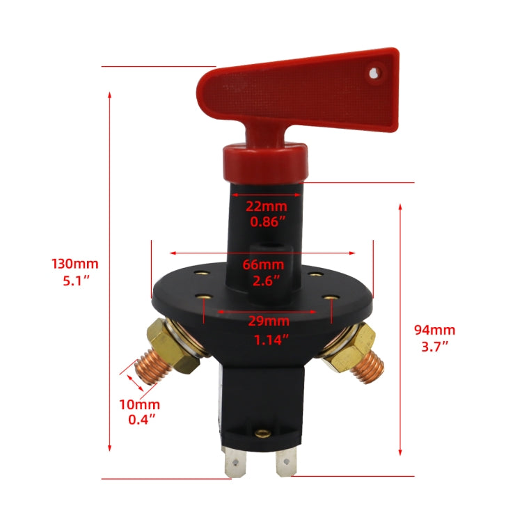 CP-0562 Racing 4 Terminal Battery Isolator Power Off Switch - Car Switches by buy2fix | Online Shopping UK | buy2fix