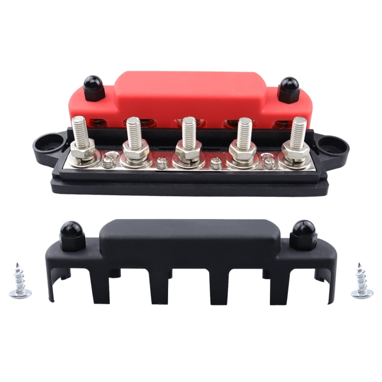 CP-4132 RV / Yacht M6 5-stud Double Row Busbar(Red Black) - Fuse by buy2fix | Online Shopping UK | buy2fix