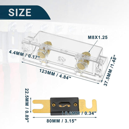 3 in 1 ANL Car Audio Modified Fuse Holder with 200A Fuse, Current:125A - Fuse by buy2fix | Online Shopping UK | buy2fix