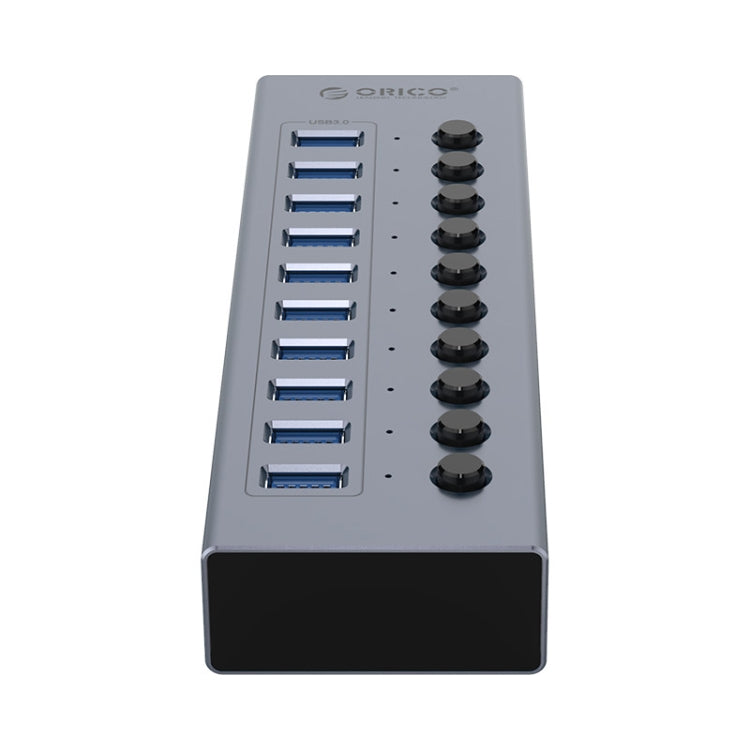 ORICO BT2U3-10AB-GY-BP 10 Ports USB 3.0 HUB with Individual Switches(US Plug) - USB 3.0 HUB by ORICO | Online Shopping UK | buy2fix