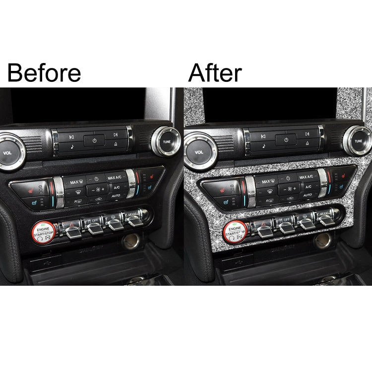 For Ford Mustang 2015-2020 Car Central Control Panel Diamond Decoration Sticker, Left and Right Drive - Car Interior Mouldings by buy2fix | Online Shopping UK | buy2fix