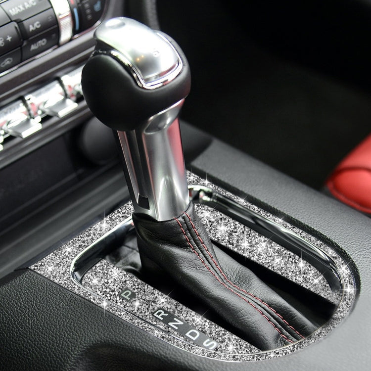 For Ford Mustang 2015-2020 3pcs Car Gear Shift Outer Ring Diamond Decoration Sticker, Left Drive - Car Interior Mouldings by buy2fix | Online Shopping UK | buy2fix