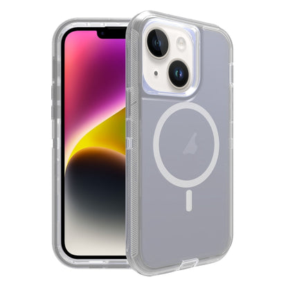 For iPhone 14 Shockproof MagSafe Magnetic Phone Case(Transparent Grey) - iPhone 14 Cases by buy2fix | Online Shopping UK | buy2fix