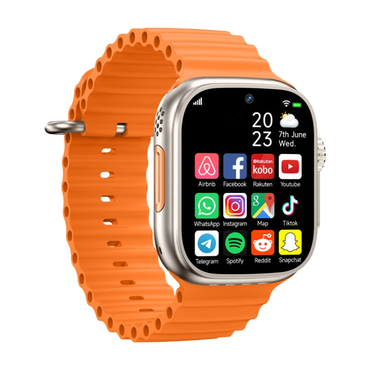 GS37 1.95 inch Screen Smart Phone Watch, 1GB+16GB, Android 9.0, Spreadtrum SL8541E, Network: 4G, Single Nano SIM, Front & Rear Camera(Orange Gold) - Smart Watches by buy2fix | Online Shopping UK | buy2fix