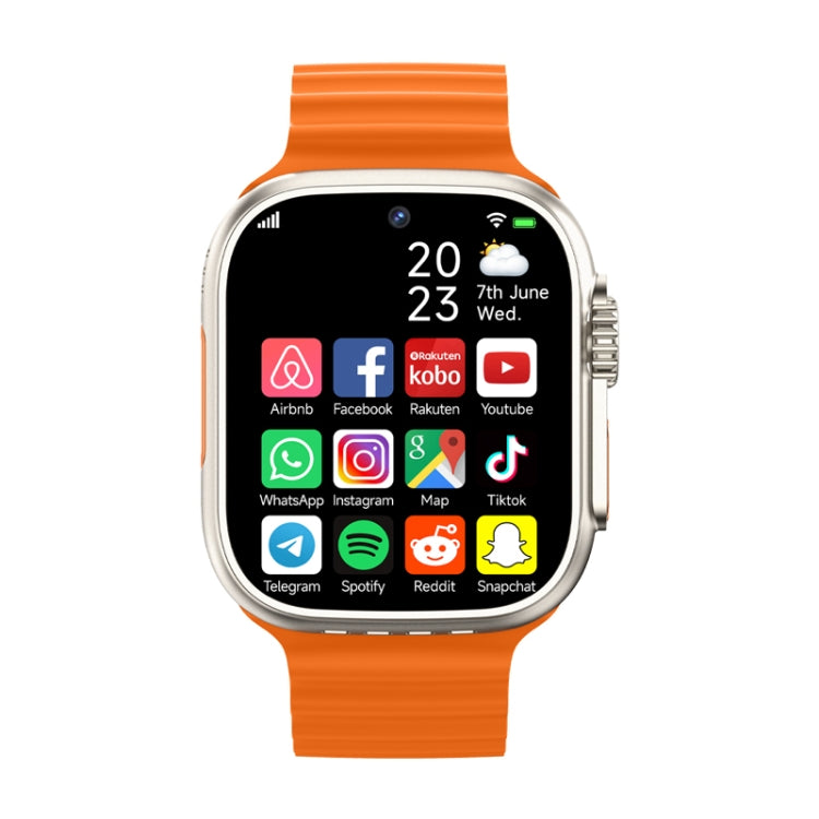 GS37 1.95 inch Screen Smart Phone Watch, 1GB+16GB, Android 9.0, Spreadtrum SL8541E, Network: 4G, Single Nano SIM, Front & Rear Camera(Orange Gold) - Smart Watches by buy2fix | Online Shopping UK | buy2fix