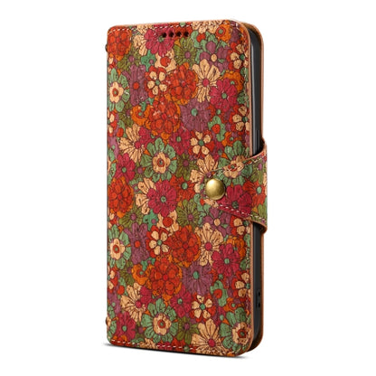 For Samsung Galaxy A05s Denior Flower Language Series Cork Fabric Oil Edge Leather Phone Case(Summer) - Galaxy Phone Cases by Denior | Online Shopping UK | buy2fix