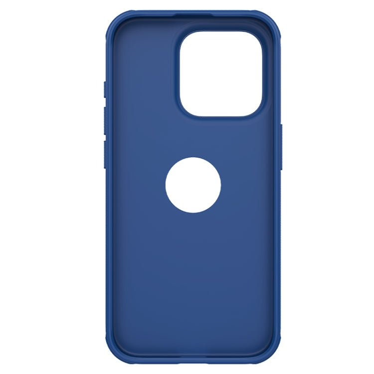 For iPhone 15 Pro NILLKIN Super Frosted Shield Pro Phone Protective Case With LOGO Cutout(Blue) - iPhone 15 Pro Cases by NILLKIN | Online Shopping UK | buy2fix