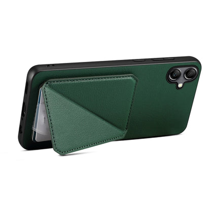 For Samsung Galaxy A05G Denior Imitation Calf Leather Back Phone Case with Holder(Green) - Galaxy Phone Cases by Denior | Online Shopping UK | buy2fix