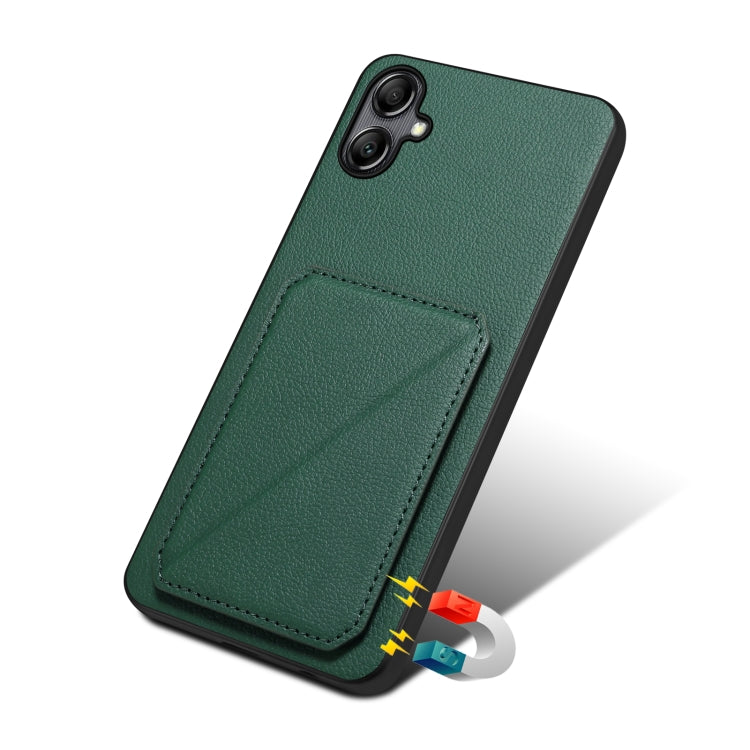 For Samsung Galaxy S23 Ultra 5G Denior Imitation Calf Leather Back Phone Case with Holder(Green) - Galaxy S23 Ultra 5G Cases by Denior | Online Shopping UK | buy2fix