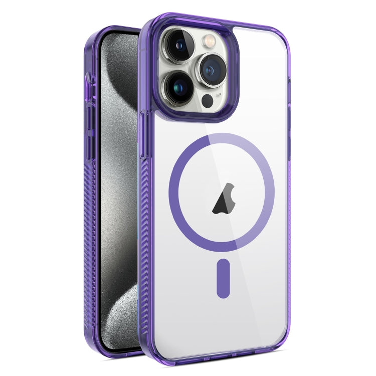 For iPhone 15 Pro Max 2.5mm MagSafe Acrylic Hybrid TPU Phone Case(Deep Purple) - iPhone 15 Pro Max Cases by buy2fix | Online Shopping UK | buy2fix