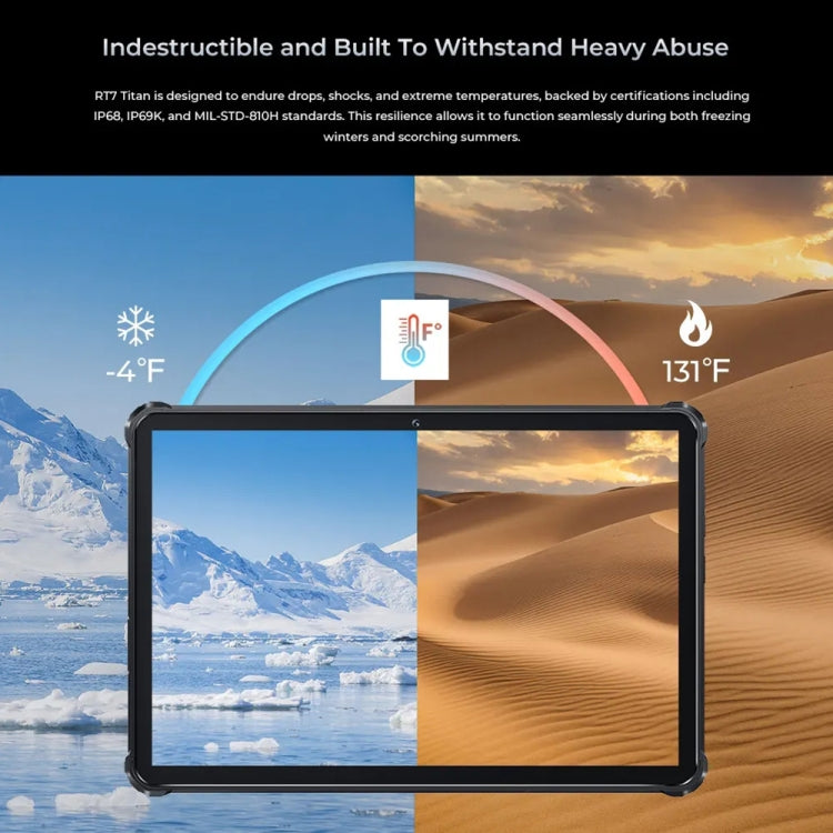OUKITEL RT7 TITAN 5G Network IP68/IP69K Rugged Tablet, 12GB+256GB, 10.1 inch Android 13 MediaTek Dimensity 720 Octa Core Support Dual SIM, EU Plug(Blue) - Other by OUKITEL | Online Shopping UK | buy2fix