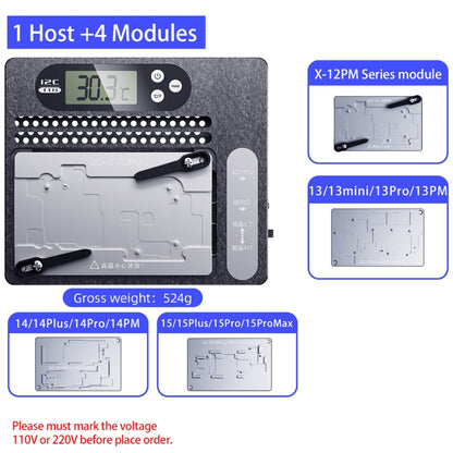 i2C T18 LCD Display PCB Motherboard Layered Desoldering Station For iPhone X-15 Pro Max, US Plug - Repair Platform by buy2fix | Online Shopping UK | buy2fix