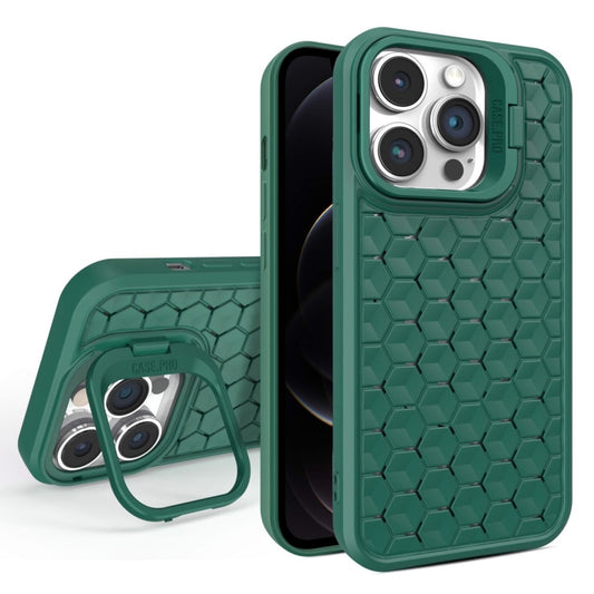 For iPhone 12 Pro Honeycomb Radiating Lens Holder Magsafe Phone Case(Green) - iPhone 12 / 12 Pro Cases by buy2fix | Online Shopping UK | buy2fix