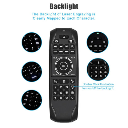 G7V Pro 2.4GHz Fly Air Mouse LED Backlight Wireless Keyboard Remote Control with Gyroscope for Android TV Box / PC, Support Intelligent Voice - MINI PC Accessories & Gadgets by buy2fix | Online Shopping UK | buy2fix