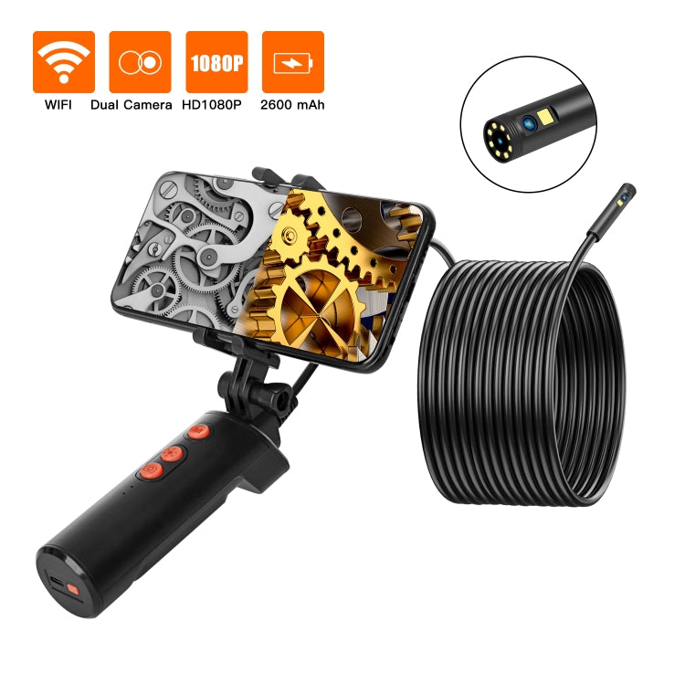 F280 1080P IP68 Waterproof Dual Camera WiFi Digital Endoscope, Length:2m Hard Cable(Black) - Consumer Electronics by buy2fix | Online Shopping UK | buy2fix