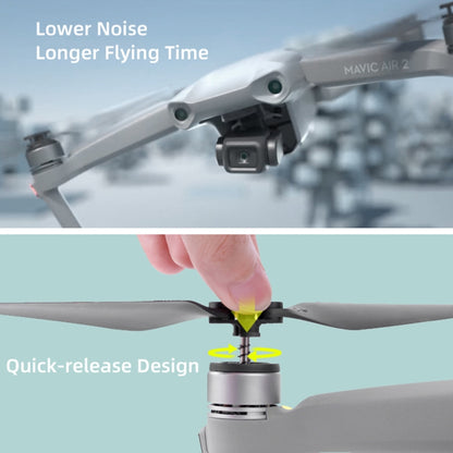 1 Pair Sunnylife 7238F-1 For DJI Mavic Air 2 Low Noise Quick-release Propellers(Silver) - DJI & GoPro Accessories by Sunnylife | Online Shopping UK | buy2fix