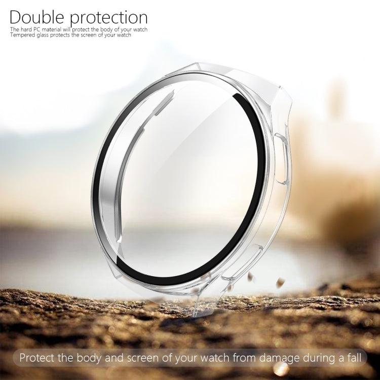 For Huawei Watch GT2e 2 in 1  Tempered Glass Screen Protector + Fully Plating PC Case(Transparent) - Smart Wear by buy2fix | Online Shopping UK | buy2fix