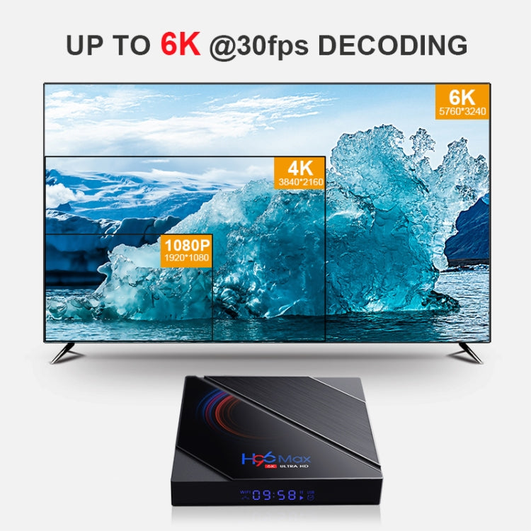 H96 Max 6K Ultra HD Smart TV Box with Remote Controller, Android 10.0, Allwinner H616 Quad Core ARM Cortex-A53, 4GB+32GB, Support TF Card / USBx2 / AV / HDMI / WIFI, US Plug - Consumer Electronics by buy2fix | Online Shopping UK | buy2fix