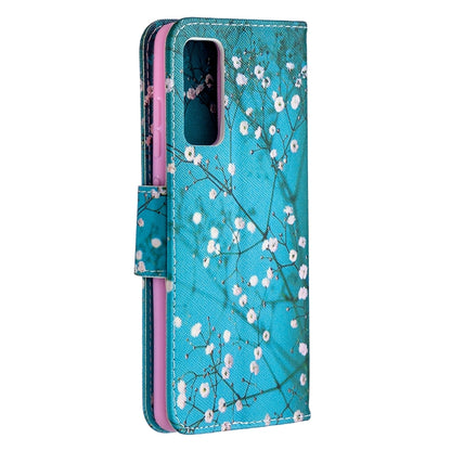 For Samsung Galaxy S20 FE 5G / S20 Lite Colored Drawing Pattern Horizontal Flip Leather Case with Holder & Card Slots & Wallet(Plum Blossom) - Samsung Accessories by buy2fix | Online Shopping UK | buy2fix