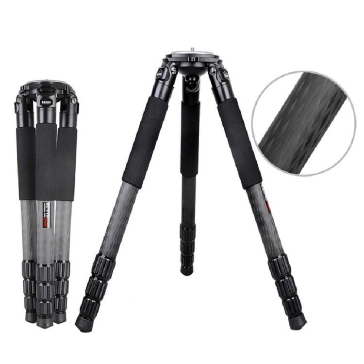 BEXIN ST424C Rugged Camcorder Photographic Carbon Fiber Big Tripod, Max Tube: 40mm - Camera Accessories by BEXIN | Online Shopping UK | buy2fix