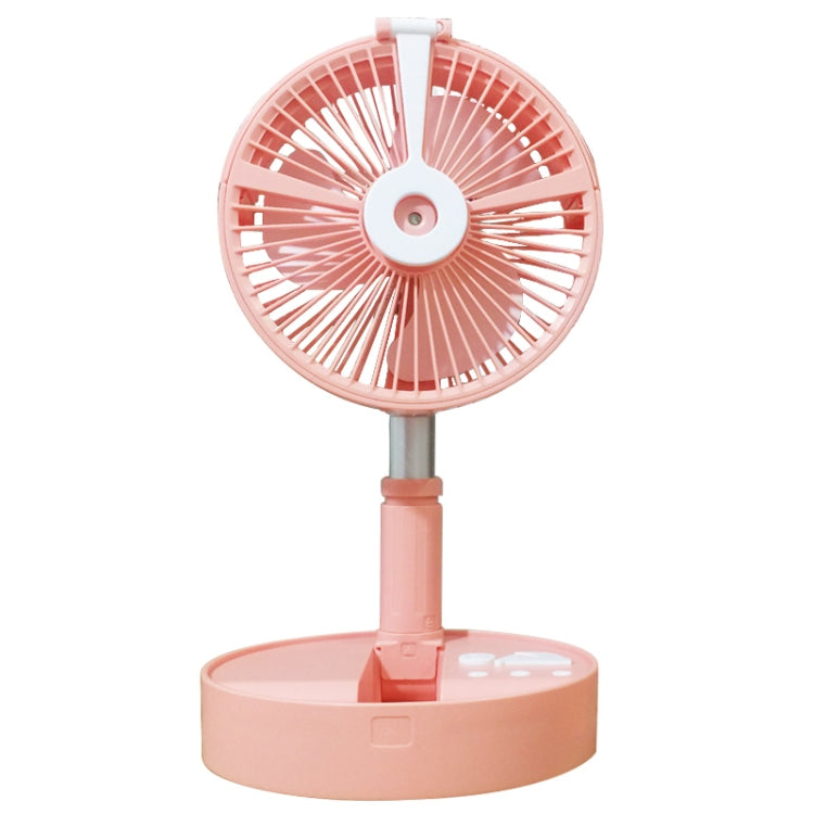 Humidifying and Moisturizing Spray Fan USB Charging Desktop Portable Folding Fan (Pink) - Consumer Electronics by buy2fix | Online Shopping UK | buy2fix