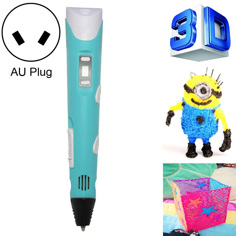 Hand-held 3D Printing Pen, AU Plug (Blue) - Consumer Electronics by buy2fix | Online Shopping UK | buy2fix