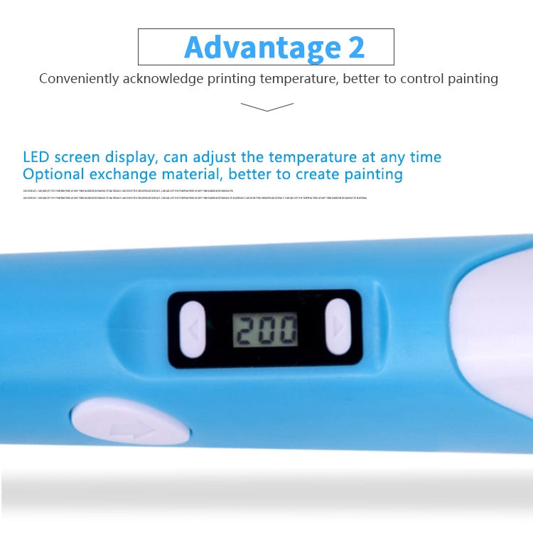 Hand-held 3D Printing Pen, UK Plug (Blue) - Consumer Electronics by buy2fix | Online Shopping UK | buy2fix