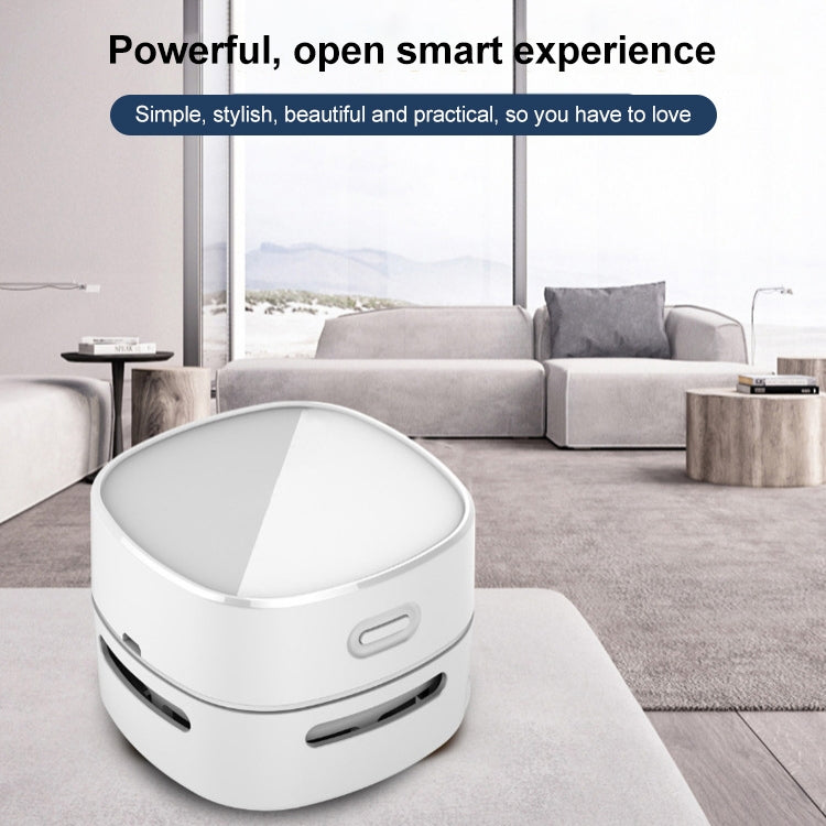 3W Hardcover Battery Style Portable Handheld Wireless Mini Desktop Vacuum Cleaner(White) - Mini Vacuum Cleaner by buy2fix | Online Shopping UK | buy2fix