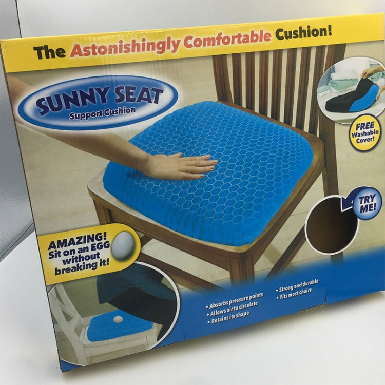 Summer TPE Honeycomb Cool Breathable Chair Cushion Car Office Seat Cushion, Size: 40 x 33 x 4cm - Seat Accessories by buy2fix | Online Shopping UK | buy2fix