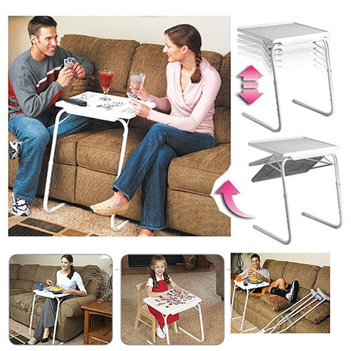 Plastic Pad Steel Tube Bracket Liftable Foldable Portable Multi-purpose Laptop Table, Adjustable Height: 53-74cm, Adjustable Angle: 30 Degrees / 60 Degrees / 90 Degrees / 180 Degrees - Laptop Stand by buy2fix | Online Shopping UK | buy2fix