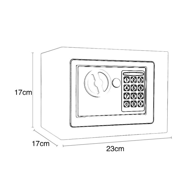 17E Home Mini Electronic Security Lock Box Wall Cabinet Safety Box without Coin-operated Function(Blue) - Security by buy2fix | Online Shopping UK | buy2fix