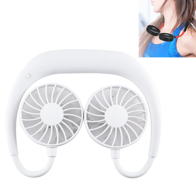 Multi-function Portable Adjustable Wearable Sport Fan(White) - Consumer Electronics by buy2fix | Online Shopping UK | buy2fix