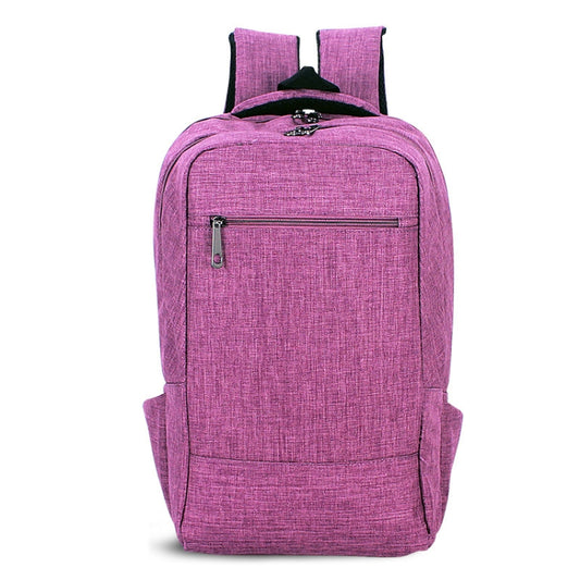 Universal Multi-Function Canvas Cloth Laptop Computer Shoulders Bag Business Backpack Students Bag, Size: 43x28x12cm, For 15.6 inch and Below Macbook, Samsung, Lenovo, Sony, DELL Alienware, CHUWI, ASUS, HP(Purple) - Backpack by buy2fix | Online Shopping UK | buy2fix