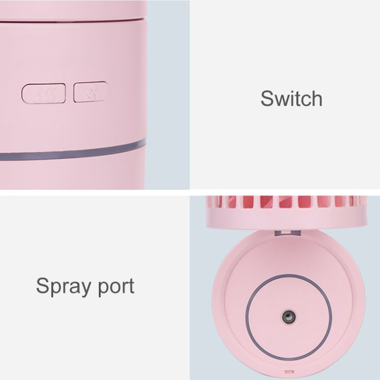 T9 Portable Adjustable USB Charging Desktop Humidifying Fan with 3 Speed Control (Pink) - Consumer Electronics by buy2fix | Online Shopping UK | buy2fix