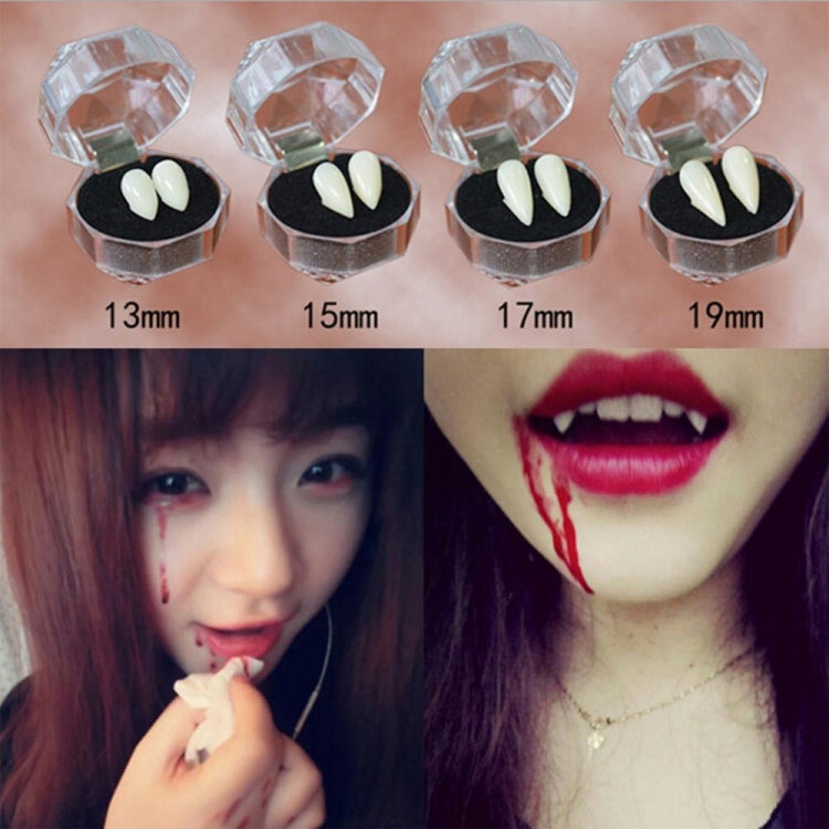 1 Pair 17mm Halloween Party Dentures Props Vampire Zombie Devil Fangs Teeth - Home & Garden by buy2fix | Online Shopping UK | buy2fix