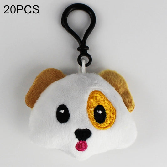 20 PCS Creative Plush Doll Mobile Pendants Gift Cartoon Cute Facial Expression Decorations Keychains with Hook - Key Rings by buy2fix | Online Shopping UK | buy2fix