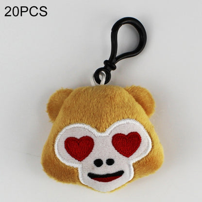 20 PCS Creative Plush Doll Mobile Pendants Gift Cartoon Cute Facial Expression Decorations Keychains with Hook - Key Rings by buy2fix | Online Shopping UK | buy2fix