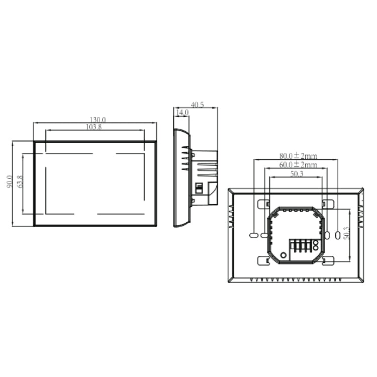 BHT-8000-GCLW Controlling Water/Gas Boiler Heating Energy-saving and Environmentally-friendly Smart Home Negative Display LCD Screen Round Room Thermostat with WiFi(Black) - Consumer Electronics by buy2fix | Online Shopping UK | buy2fix