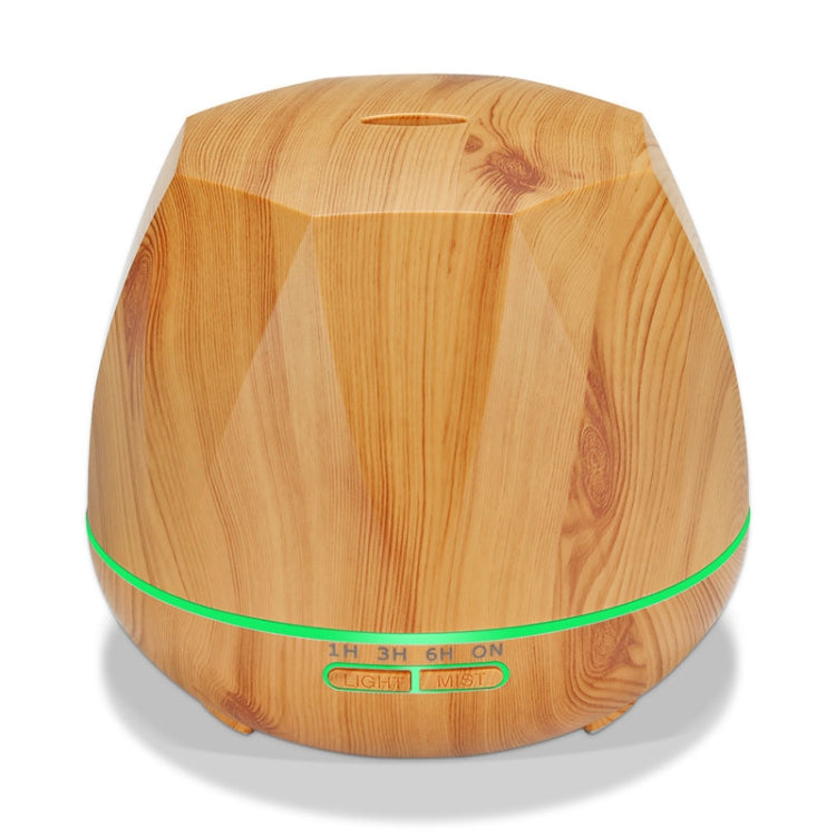 Diamond Wood Grain Remote Control Ultrasonic Humidifier Aromatherapy Machine Automatic Alcohol Sprayer with LED Lights, Capacity: 400mL, AU Plug (Light Wood Color) - Home & Garden by buy2fix | Online Shopping UK | buy2fix