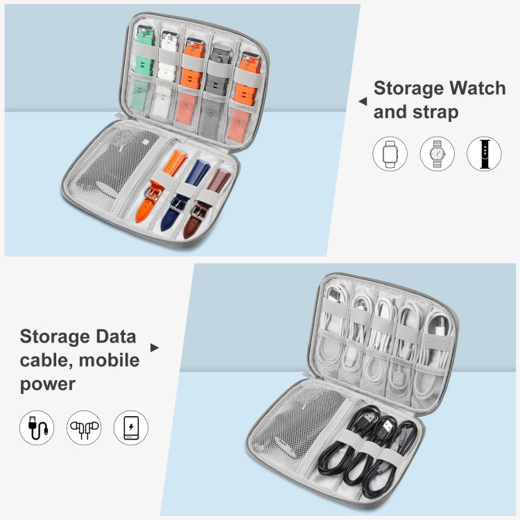 HAWEEL Watch Band Organizer Box Earphones / U Disk / Digital Cable Storage Case(Grey) - Others by HAWEEL | Online Shopping UK | buy2fix