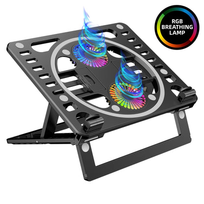 HAWEEL Gaming RGB Laptop Cooler Desk Stand - Computer & Networking by HAWEEL | Online Shopping UK | buy2fix