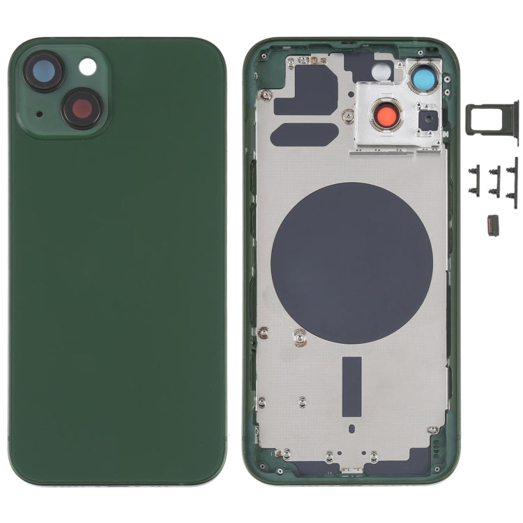 Back Housing Cover with SIM Card Tray & Side  Keys & Camera Lens for iPhone 13(Green) - Repair & Spare Parts by buy2fix | Online Shopping UK | buy2fix