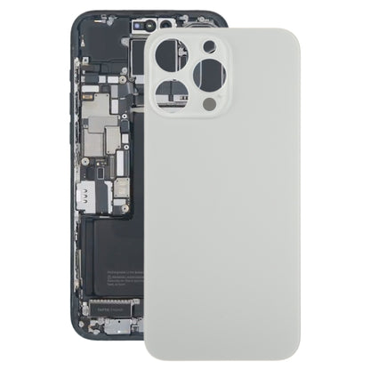 For iPhone 15 Pro Max Glass Battery Back Cover(Titanium) -  by buy2fix | Online Shopping UK | buy2fix