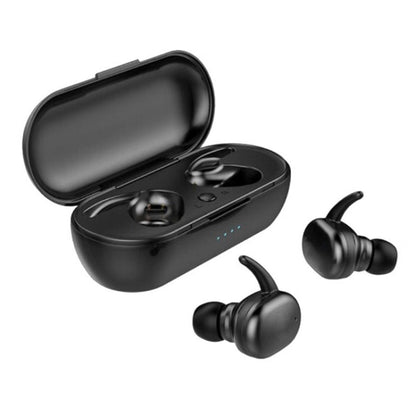 TWS-4 IPX5 Waterproof Bluetooth 5.0 Touch Wireless Bluetooth Earphone with Charging Box, Support HD Call & Voice Prompts(Black) - TWS Earphone by buy2fix | Online Shopping UK | buy2fix